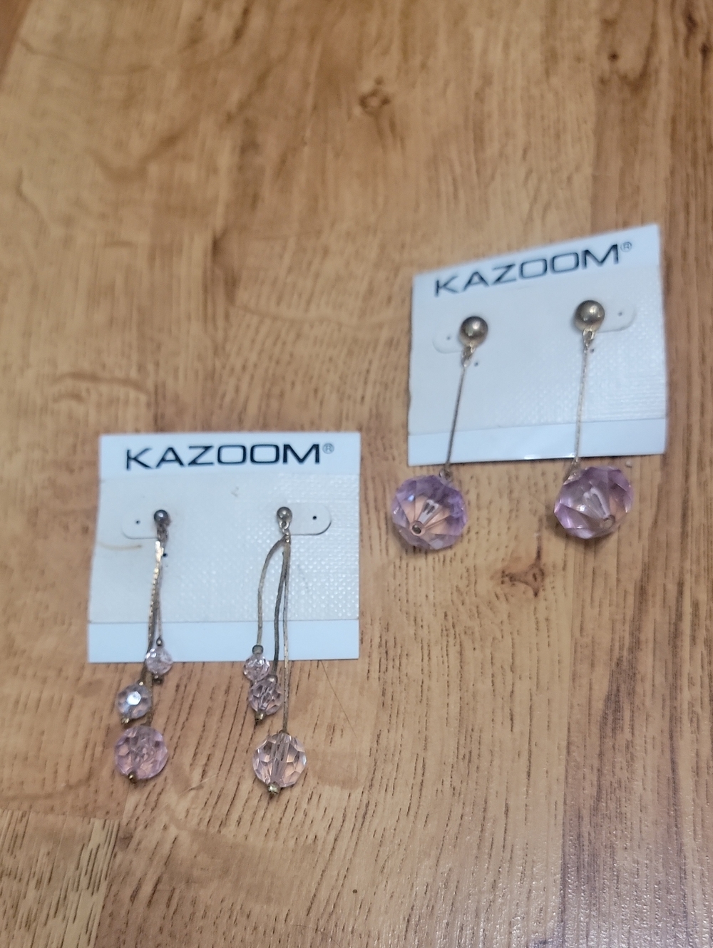 #6 Lot Kazoom 1990s Vintage Earrings Purple